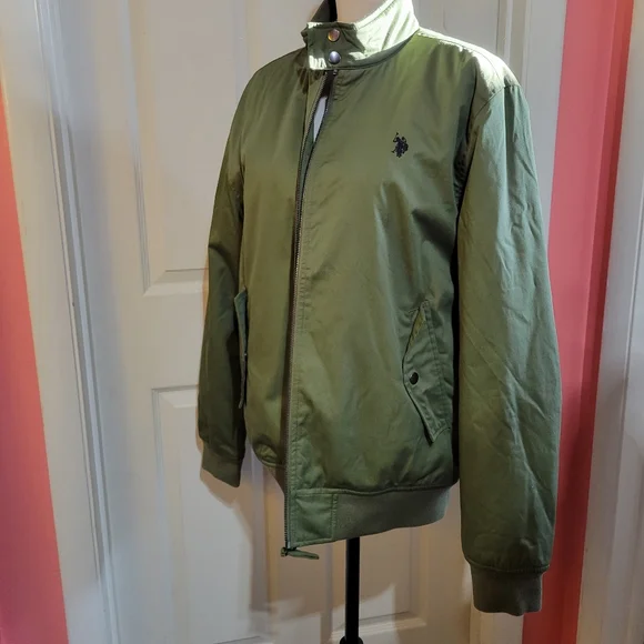 NWT Brand New U.S. Polo Assn. Dark Forest Green Jacket, Med. Unisex - Picture 3 of 15